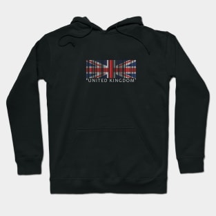 United Kingdom flag colors barcode Hoodie